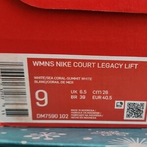 Nike Court Legacy Lift - White and Coral
